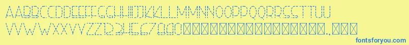 righthand lightdash personal Font – Blue Fonts on Yellow Background