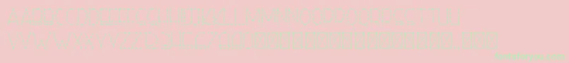 righthand lightdash personal-Schriftart – Grüne Schriften auf rosa Hintergrund