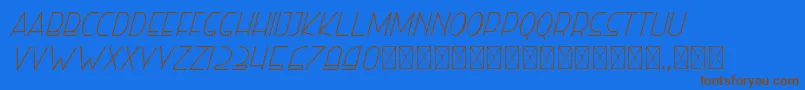 righthand lightitalic personal Font – Brown Fonts on Blue Background