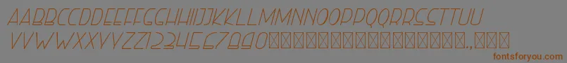 righthand lightitalic personal Font – Brown Fonts on Gray Background