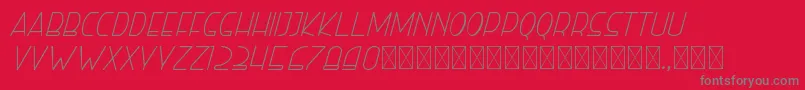 フォントrighthand lightitalic personal – 赤い背景に灰色の文字
