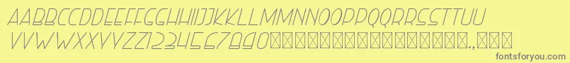righthand lightitalic personal Font – Gray Fonts on Yellow Background