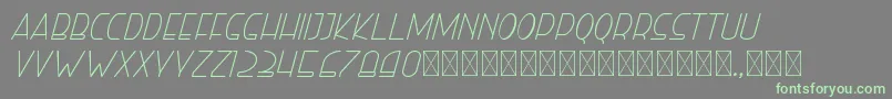 righthand lightitalic personal-Schriftart – Grüne Schriften auf grauem Hintergrund