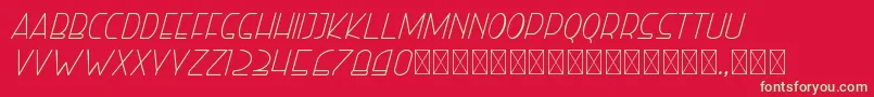 righthand lightitalic personal Font – Green Fonts on Red Background