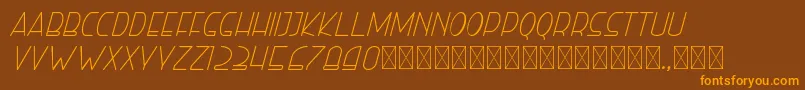 righthand lightitalic personal Font – Orange Fonts on Brown Background