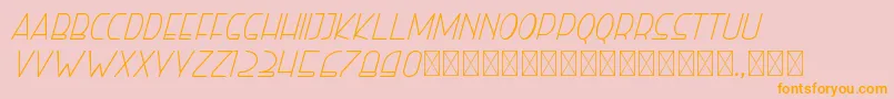 righthand lightitalic personal Font – Orange Fonts on Pink Background