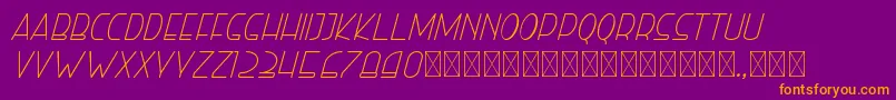 righthand lightitalic personal Font – Orange Fonts on Purple Background