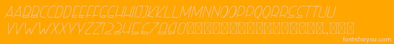 righthand lightitalic personal Font – Pink Fonts on Orange Background