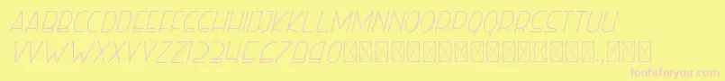 righthand lightitalic personal Font – Pink Fonts on Yellow Background