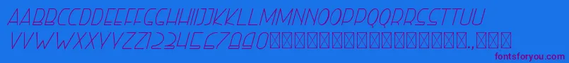 righthand lightitalic personal Font – Purple Fonts on Blue Background