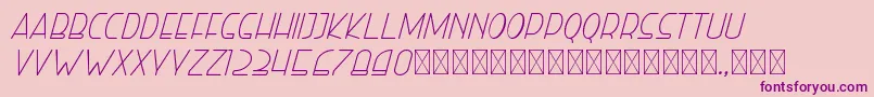 righthand lightitalic personal-Schriftart – Violette Schriften auf rosa Hintergrund