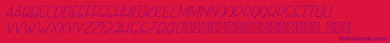 Police righthand lightitalic personal – polices violettes sur fond rouge