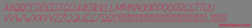 righthand lightitalic personal Font – Red Fonts on Gray Background