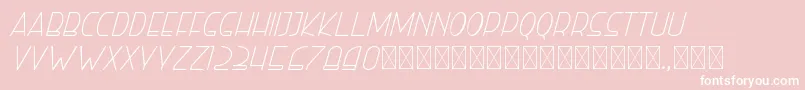 righthand lightitalic personal-Schriftart – Weiße Schriften auf rosa Hintergrund