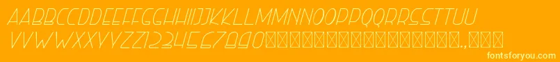 righthand lightitalic personal Font – Yellow Fonts on Orange Background