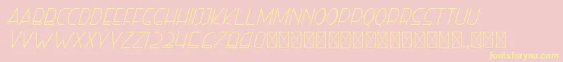 righthand lightitalic personal Font – Yellow Fonts on Pink Background