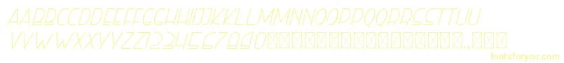 righthand lightitalic personal Font – Yellow Fonts on White Background