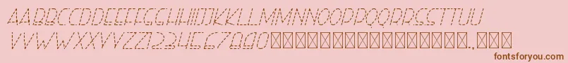 righthand lightitalicdash personal Font – Brown Fonts on Pink Background