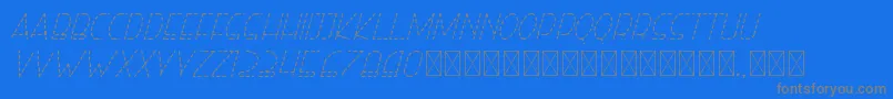 righthand lightitalicdash personal Font – Gray Fonts on Blue Background