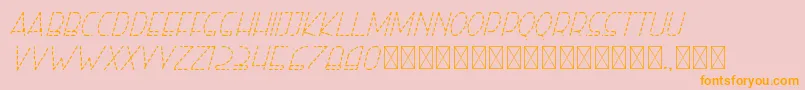 righthand lightitalicdash personal Font – Orange Fonts on Pink Background