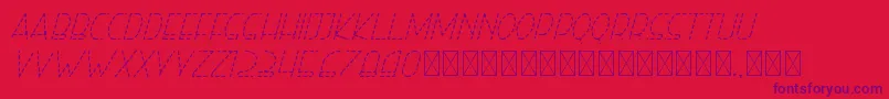 righthand lightitalicdash personal Font – Purple Fonts on Red Background