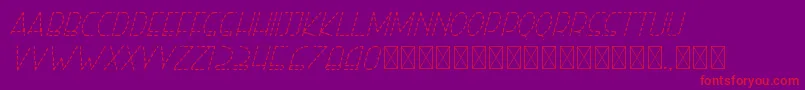 righthand lightitalicdash personal Font – Red Fonts on Purple Background