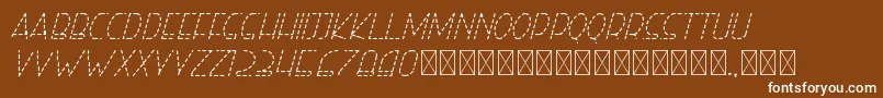 Шрифт righthand lightitalicdash personal – белые шрифты на коричневом фоне