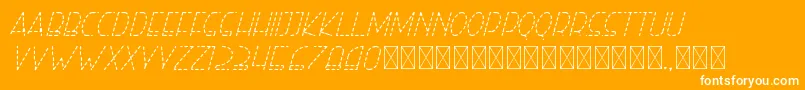 righthand lightitalicdash personal Font – White Fonts on Orange Background