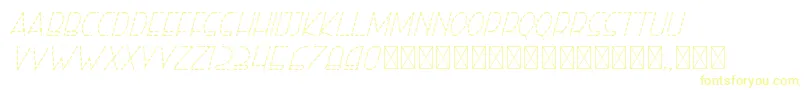 righthand lightitalicdash personal Font – Yellow Fonts on White Background