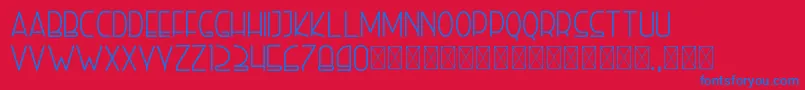 righthand personal Font – Blue Fonts on Red Background