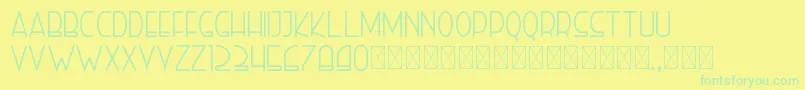 Fonte righthand personal – fontes verdes em um fundo amarelo