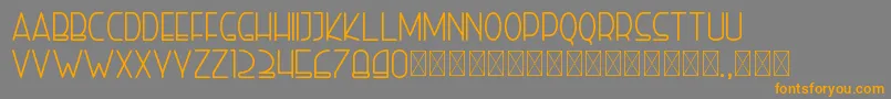 righthand personal-Schriftart – Orangefarbene Schriften auf grauem Hintergrund