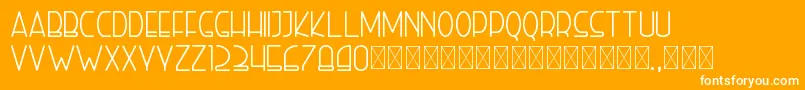 righthand personal-Schriftart – Weiße Schriften auf orangefarbenem Hintergrund