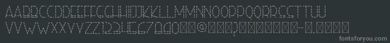 フォントrighthand regulardash personal – 黒い背景に灰色の文字