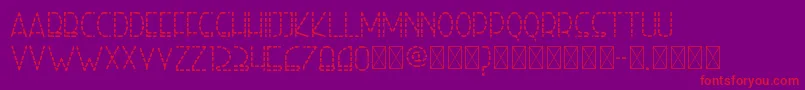 righthand regulardash personal Font – Red Fonts on Purple Background