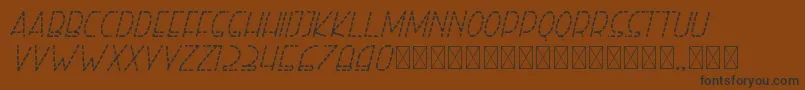 Weitere Informationen zur righthand regularitalicdash personal-Schriftart righthand regularitalicdash personal-Schriftart – Schwarze Schriften auf braunem Hintergrund