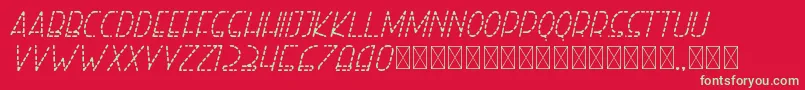 righthand regularitalicdash personal Font – Green Fonts on Red Background