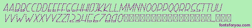 righthand regularitalicdash personal Font – Purple Fonts on Green Background