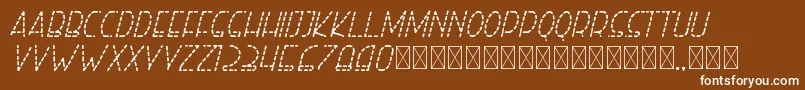 フォントrighthand regularitalicdash personal – 茶色の背景に白い文字