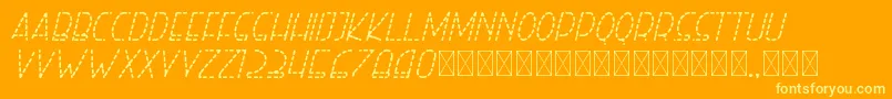 righthand regularitalicdash personal Font – Yellow Fonts on Orange Background