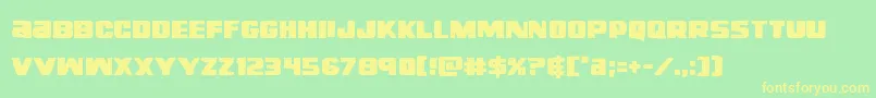 righthandluke Font – Yellow Fonts on Green Background