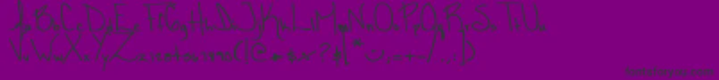 DjbCassandra Font – Black Fonts on Purple Background