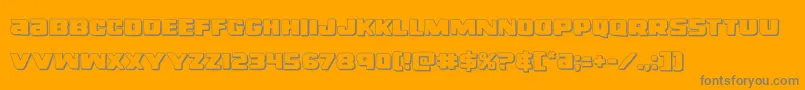 righthandluke3d Font – Gray Fonts on Orange Background