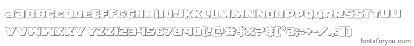 Шрифт righthandluke3d – серые шрифты на белом фоне