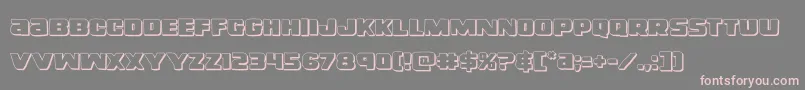 righthandluke3d Font – Pink Fonts on Gray Background