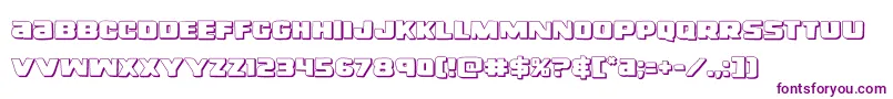 Police righthandluke3d – polices violettes sur fond blanc