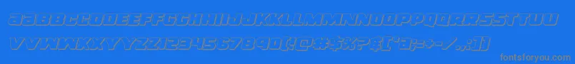 righthandluke3dital-Schriftart – Graue Schriften auf blauem Hintergrund