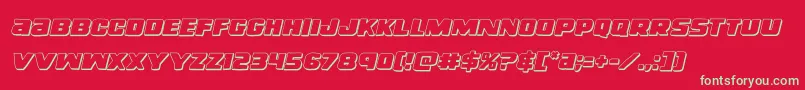 righthandluke3dital Font – Green Fonts on Red Background