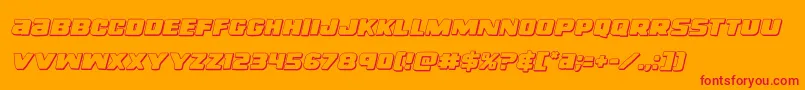 righthandluke3dital Font – Red Fonts on Orange Background