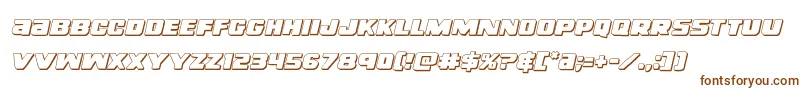 righthandluke3dital Font – Brown Fonts on White Background